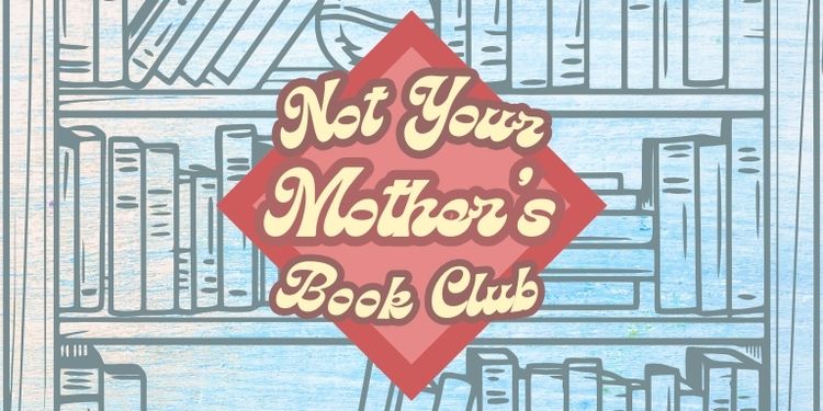Blue and red banner for the Not your mother's book club